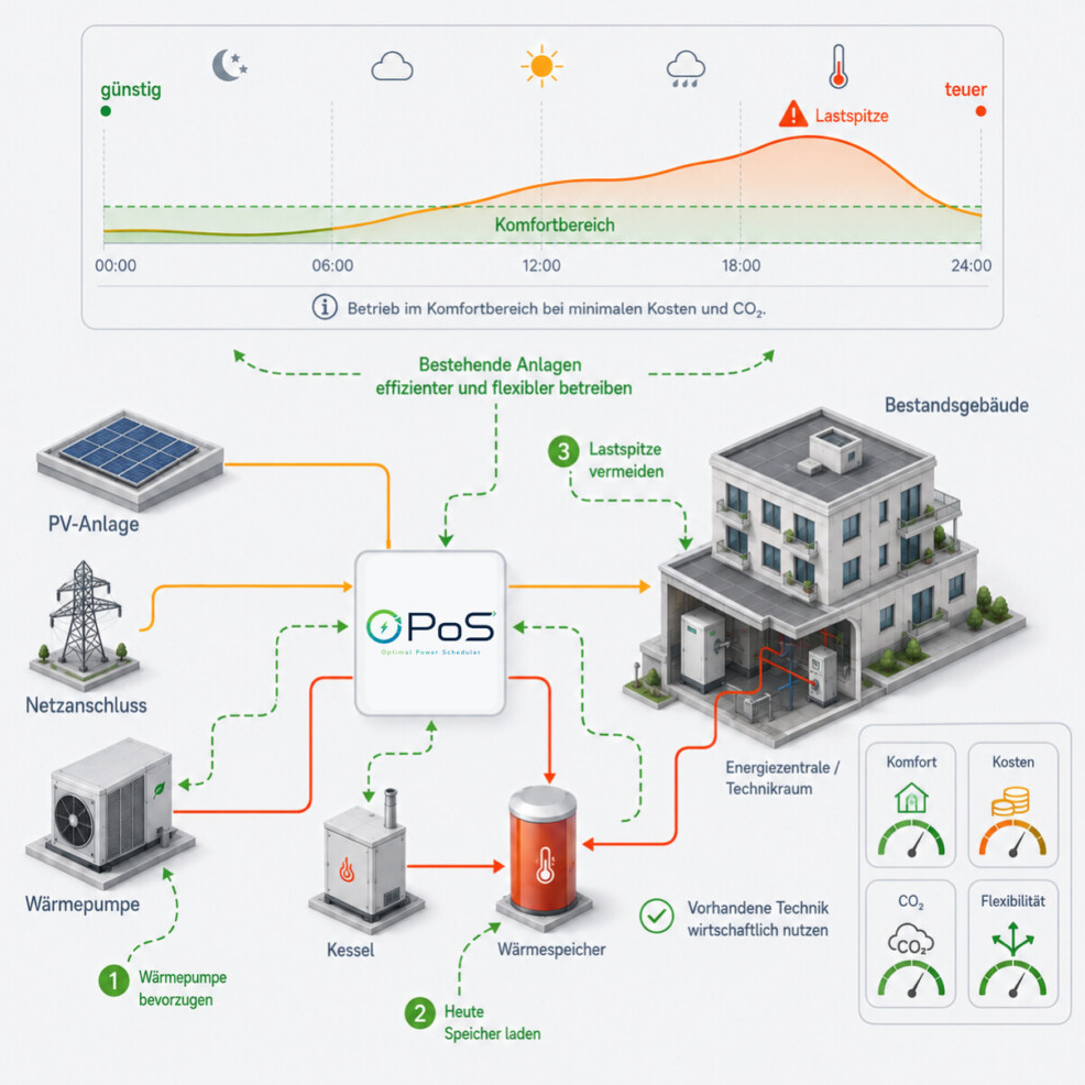 Energieversorgung von Liegenschaften mit OPoS